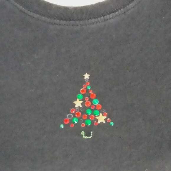 Christmas Tree Bling Short Sleeve Tee JUNIOR XL - Picture 3 of 9